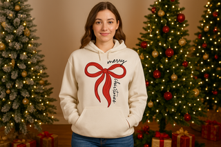 Merry Christmas Bow Hoodie