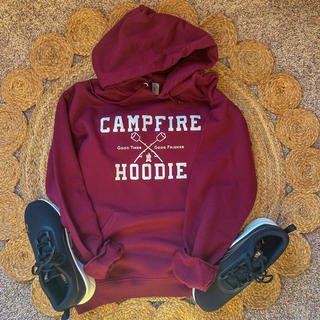 Campfire Graphic Hoodie - Maroon - M & T Hoodie and Hat Co. 