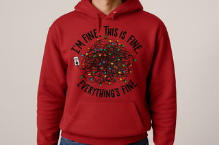 I'm Fine Christmas Hoodie - M & T Hoodie and Hat Co. 