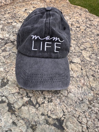Mom Life Hat in grey  