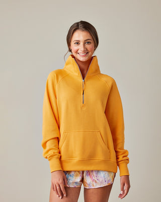 Mango Dream boxy half zip pullover - M & T Hoodie and Hat Co. 